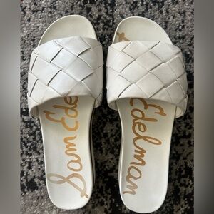 Sam Edelman Women's Woven Cream Sandals